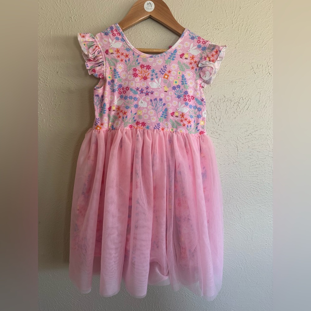 Bunny & Friends Flutter Tulle Twirl Dress Pink Size 6